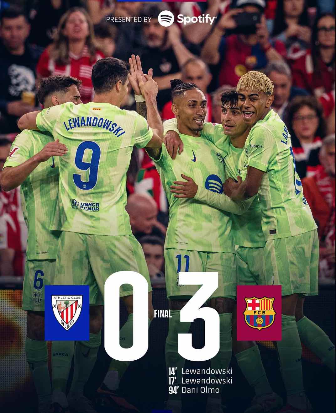 Montjuic presencia una derrota sin presion para el Barcelona